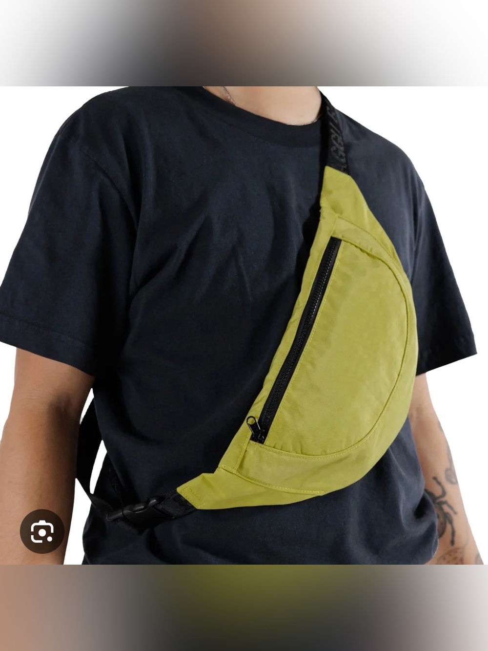 Baggu Lemongrass Green Crescent Belt Bag Crossbody - Picture 3 of 5